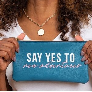 Say Yes to New Adventures Travel Zip Pouch